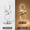 Mayful Modern Table Lamp with LED Spiral Design, Bedside Lamp