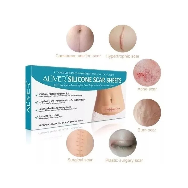 Tiras Parches Silicona Reutilizables Silicon Abdominoplastia