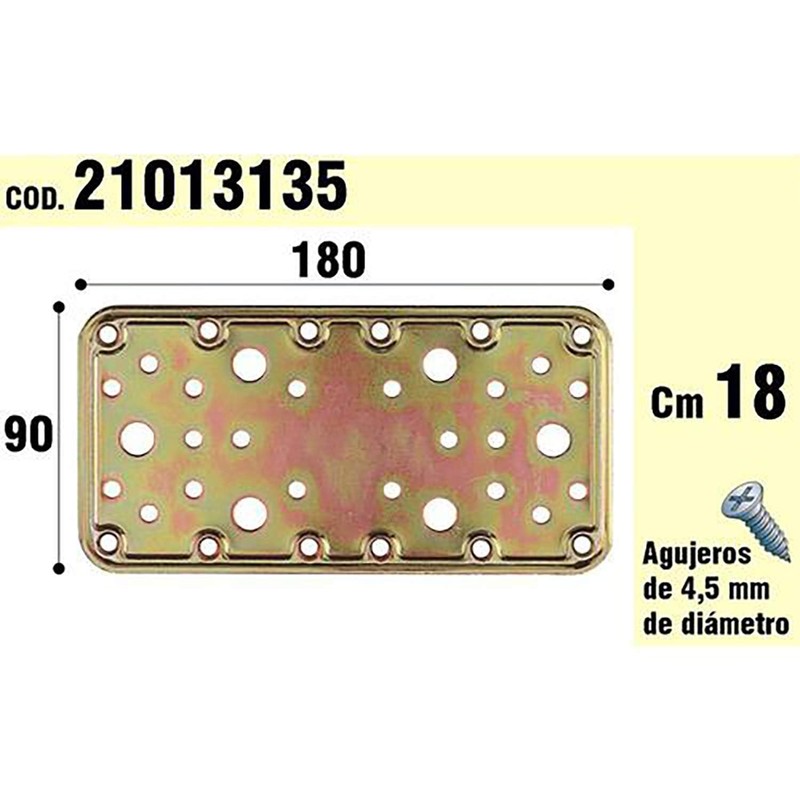 Wolfpack 21013135 – bichromatic Support for Wood Plate, 90 x
