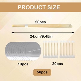 20 Ohrkerzen + 10 Schutzscheiben + 20 WattestäBchen - 1 Set，Ohrkerzen Zur Reinigung,Ohropax Wachs,Ohrenschmalz Entfernen Zur Gesundheitsversorgung Verstopfter Ohren (Gelb)