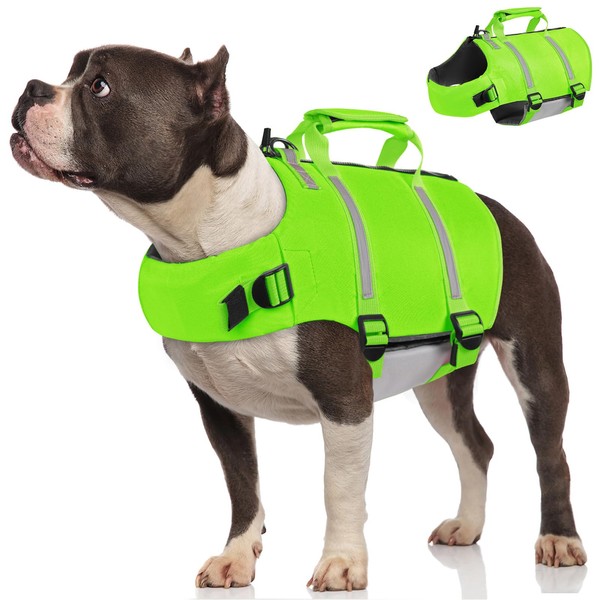AOFITEE Small Dog Life Jacket, High Buoyancy Dog Life Vest