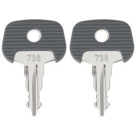 EMSea Pack of 2 Forklift Ignition Keys 738 Compatible with Jungheinrich Compatible with Ant Compatible with BT