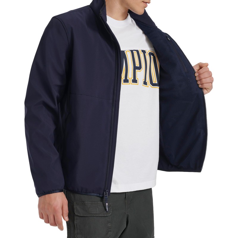 Champion Men's Lightweight Active Soft Shell Jacket with Stand Collar,