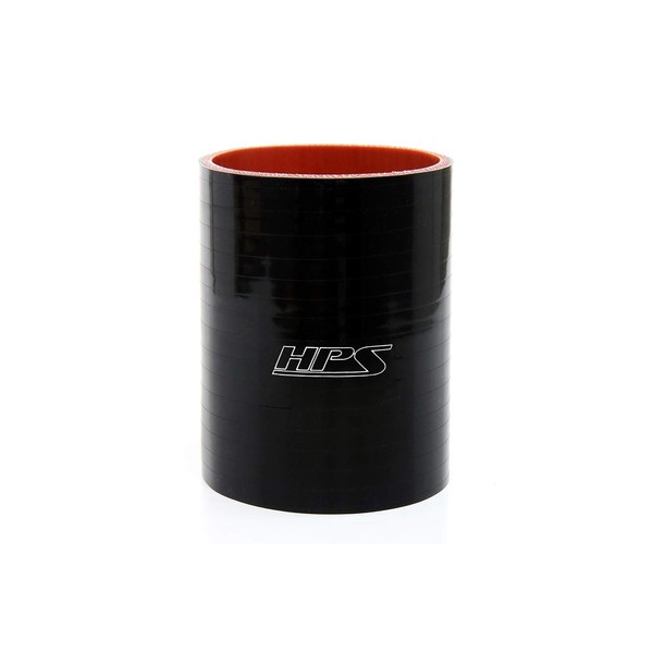 HPS HTSC-250-L4-BLK Silicone High Temperature 4-ply Reinforced Straight Coupler Hose,