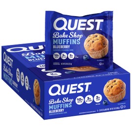 Quest Bake Shop, Blueberry Muffins, 10g Protein, 3g Net Carbs, 3g Sugar, 8 Count
