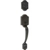 Callan by Delaney Hardware Chatham Exterior Double Cylinder Front Door Handleset with Saxon Knob Interior, Fits Doors 1-3/8 to 1-3/4 inch Thick, Edge Oil Rubbed Bronze