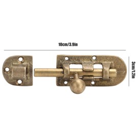 Alvinlite Sliding Bolt Vintage Brass Door Locks Antique Sliding Lock for Door Window Furniture