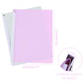 Valtiner 5 Pack Clear Report Covers with Swing Clip, Plastic File Folders for Documents, Assorted 5 Colors A4/Letter Size, Project Pockets for Presentation Binder Easy Document Storage (Pastel)