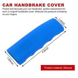 Gasedin Car Handbrake Cover, Anti-Slip Silicone Auto Hand Brake Comfortable Handle Grip Cover, Waved Shaped Parking Brake Lever Decorative Protector for Truck SUV, Car Accessories (Blue)