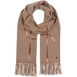 FRAAS Scarf with Checked Pattern - 195 x 65 cm - Viscose Blend Stole for Women - Perfect for Autumn and Winter, Chinchilla