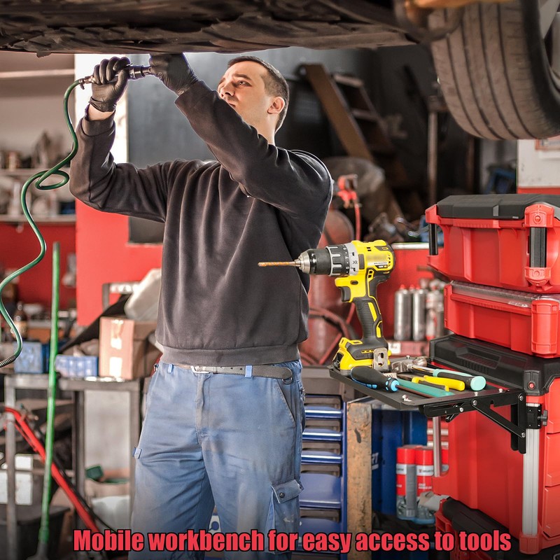 Folding Magnetic Table Compatible with Milwaukee Packout Toolbox,Powerful Magnetic Tool