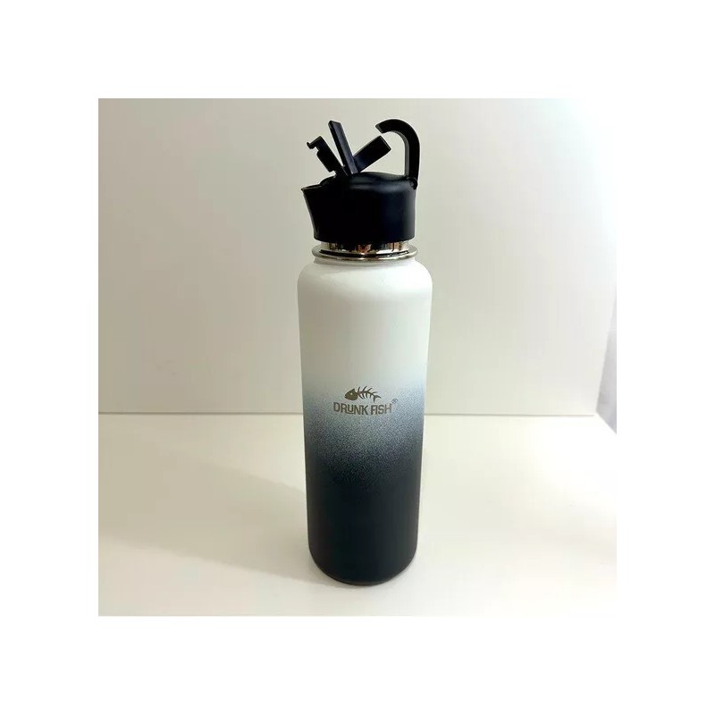 Drunk Fish Bottle with Built In Flask, Shot & Chaser