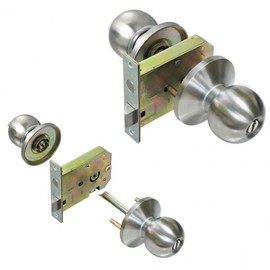 Round Entrance Door Handle Door Lock 3ea