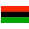Afro American Pan American African 5'x3' Flag by 1000 Flags