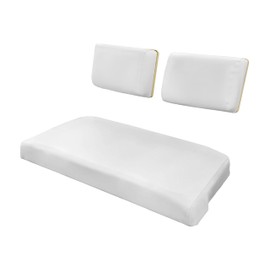 E-Z-GO Marathon "Staple On" Golf Cart Replacement Seat Cover Set (White)
