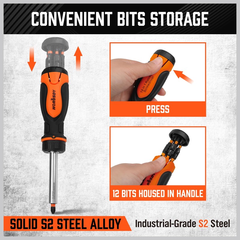 Multi 14-in-1 Magnetic Adjustable Screwdriver: Mini Hand Screwdrivers Set with