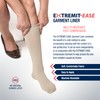 EXTREMIT-EASE Garment Liner, Unisex, Light Foot-to-Ankle Compression, Tan, Small, 2
