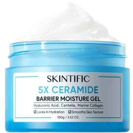SKINTIFIC Crema hidratante facial con ceramidas 5X, 100 g