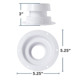 XINLIYA RV Plumbing Vent Cap, 2PCS Camper Roof Sewer Vent Cover Replacement Kit for 1 to 2 3/8 Inch Pipe, Leakproof Auto Improved Ventilation Accessories, Universal for Motorhome, Trailer