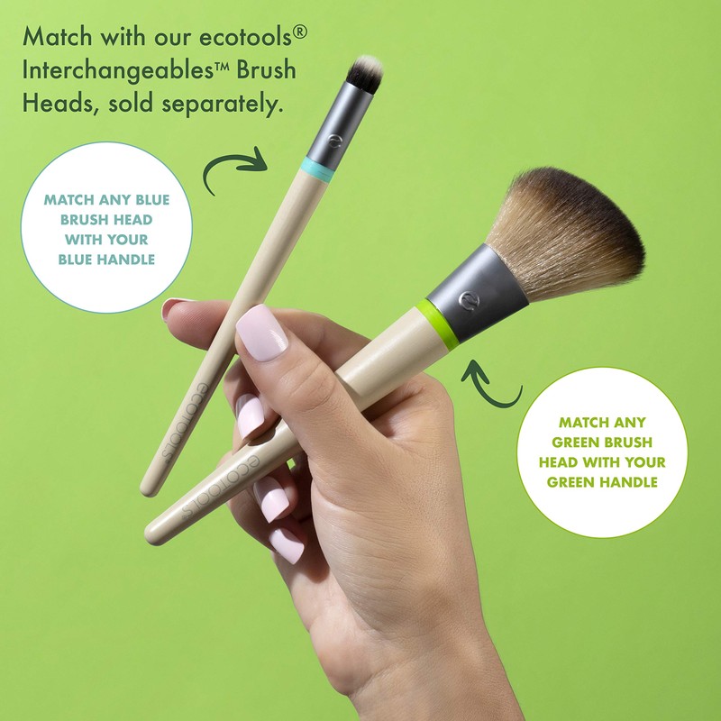 Ecotools Eye Kit Interchangeables Makeup Brush Set with Case, Includes