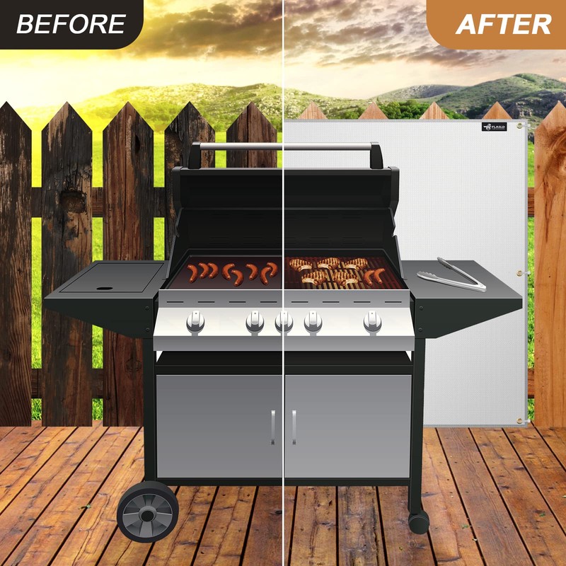 FLASLD Aluminum Heat Shield Mat for Grill, Stove, Oven and