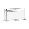 T Stand/Display/Stand DL (210x99 mm) Landscape Format Made From Acrylic
