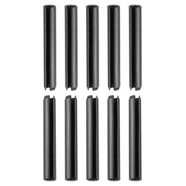 DTGN 5mmx50mm(DxL) Slotted Spring Pin - 30Pack - Good for Home Machine Fastener - 65Mn Spring Dowel Tension Roll Pin - Black