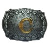 COOLLA Belt Buckle for Men- Initial Letters ABCDEFG to Z
