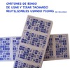 KEKA 120 Cajas para Bingo Tradicional, 90 Bolas (Azul)