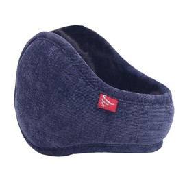 SZTIANCAI Corduroy Warm Ear Muffs Men Women Plush Ear Tips (Navy Blue)