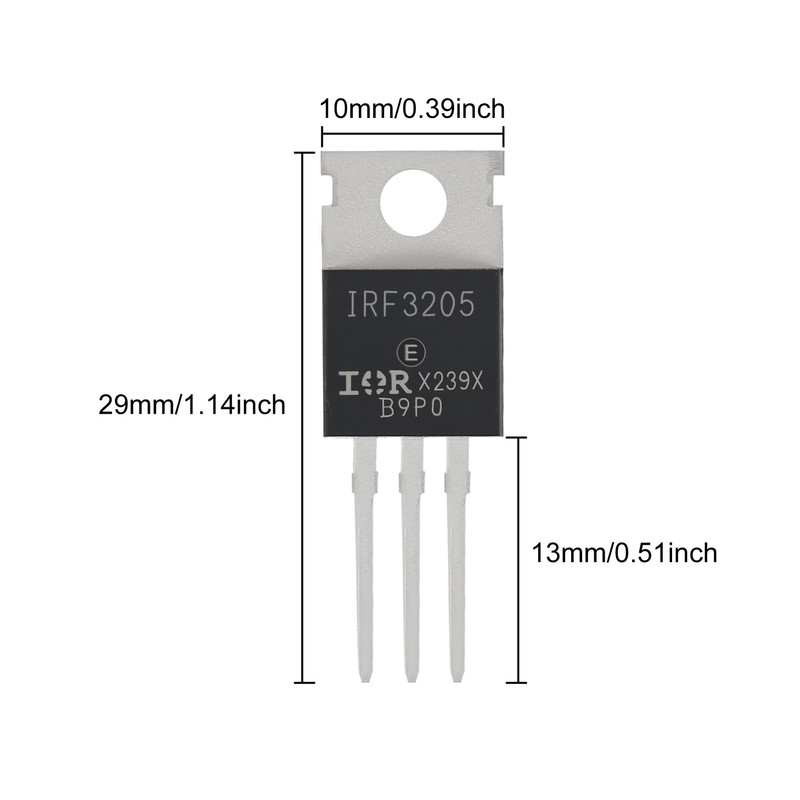 ACEIRMC IRF3205 MOSFETトランジスタ 110A 55V NチャンネルパワーMOSFET TO-220AB (IRF3205) 20個
