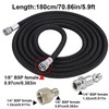 6-Ft Braided Airbrush Air Hose Standard 1/8" Ends and 1/4"