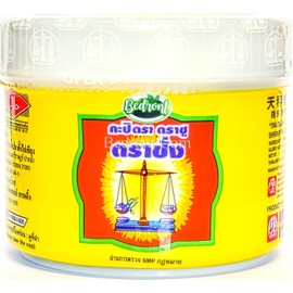 Bedront Pasta de camarones tailandesa Tra Chang original, 95 g. Con certificación Halal, 100 % natural, capturada en Tailandia. Fuente natural de yodo