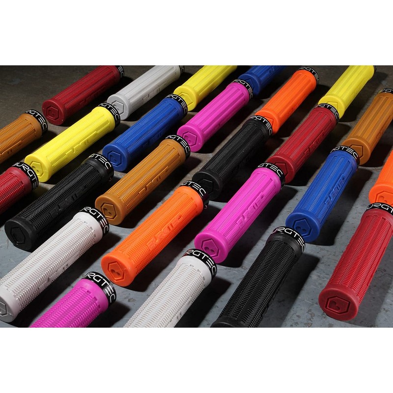 Burgtec Bartender Pro Greg Minnaar MTB Grips - Yellow/Single Lock