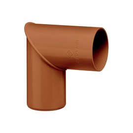 INEFA Rain Pipe Elbow 87 Degrees for Downpipe, PVC DN 50, 1 Piece Brown Connector Gutter Accessories, Easy Assembly, Made in Germany