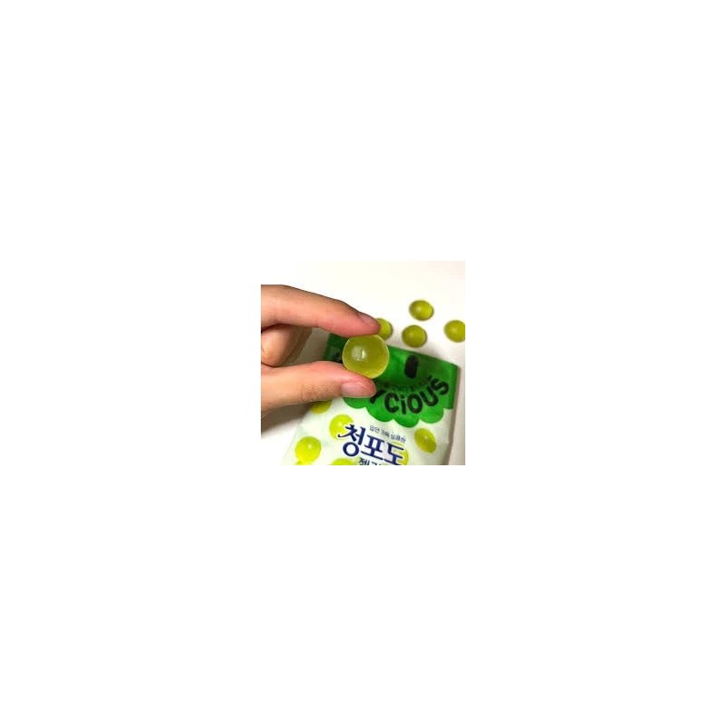 Lotte Korea Jellycious Gummy Fruit Jelly - Green Grape Flavor