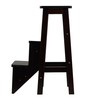 Cortesi Home Druzi Barstool, Stepstool, Ladder, Dark Walnut Finish