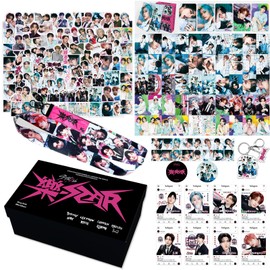 KPOPBTS Stray Kids 樂-Star Gift Box Set Laptop Stickers, Lanyards, Photocards, Keychain Gift Merchandise for SKZ Fans