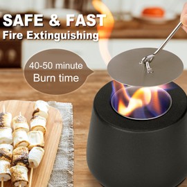 Tazón de fogata de mesa, Mini Table de mesa personal Firepit Fire Place sin humo Burning Negro Portable Tope de chimenea de chimenea para al aire libre en interiores