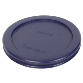 Pyrex (2) 7202-PC, (2) 7200-PC, (2) 7201-PC, and (1) 7402-PC Blue Plastic Replacement Storage Lids