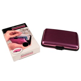 Gifts Plus Aluminum Credit Card Wallet Pink Metallic RFID Blocking NEW