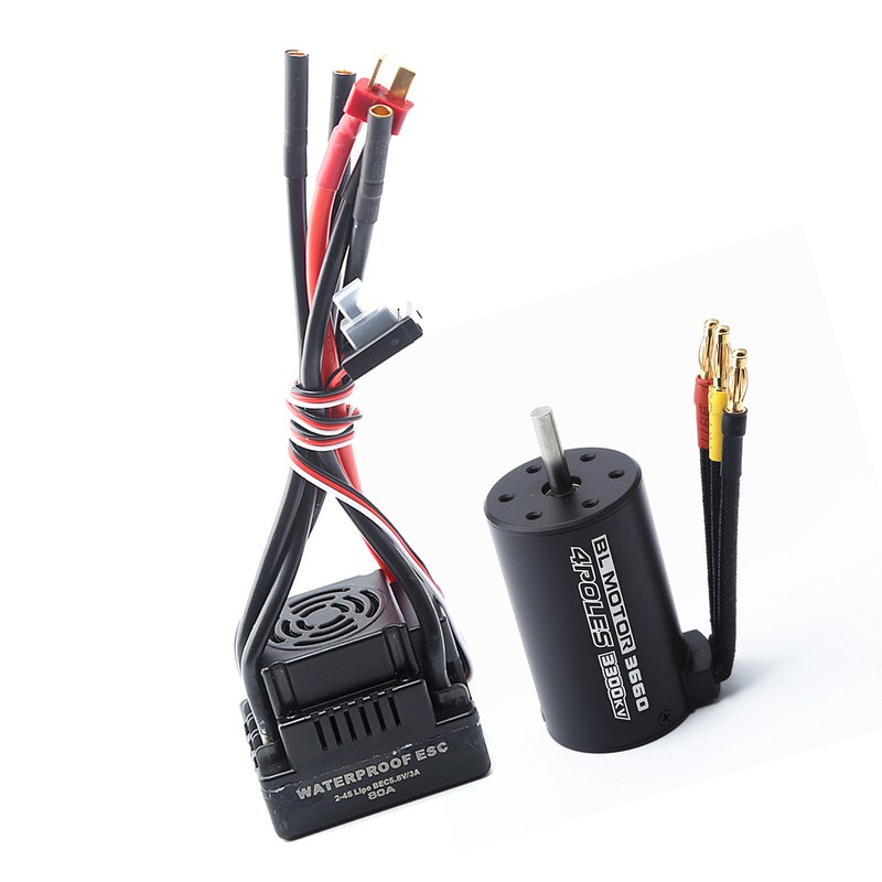 Waterproof 3660 3300KV Brushless Motor 80A Brushless ESC Combo Set