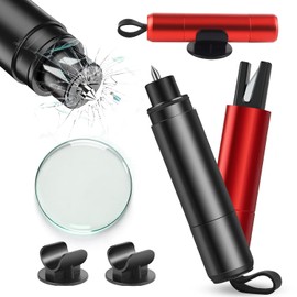 Pack of 2 Seat Belt Cutter Emergency Hammer, 2 in 1 Emergency Hammer Car with Belt Cutter, Compact Portable Safety Hammer for Car and Bus
