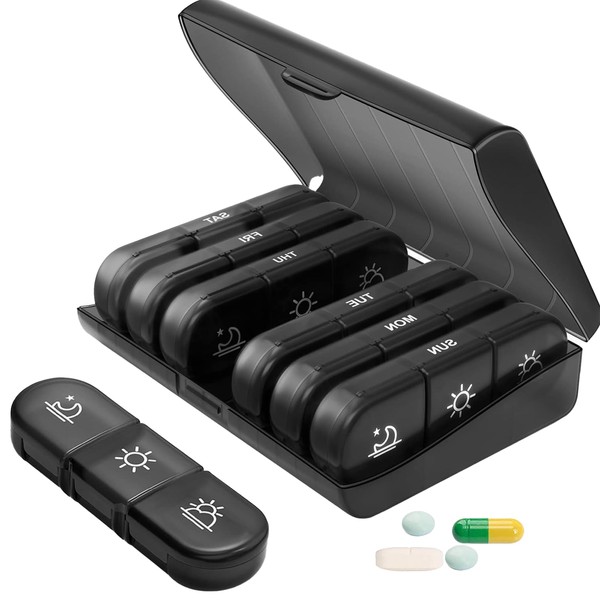 Compartments Pill Box Portable Pill Box Weekly Pill Box 7