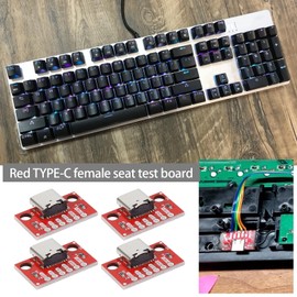 EMSea 10PCS USB 3.1 Type C Female Test Board Female Breakout Board PCB Test Board Power Converter Board for Data Test DIY Electronic Products