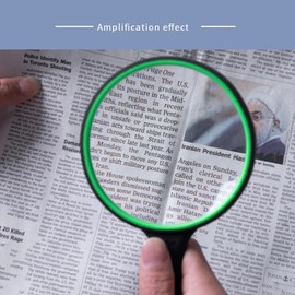 Magnifying Glass, 2 Pack Large Magnifying Glass, 10x Magnifying Glass Handheld Magnifier for Science Books, Newspapers, Reading, Insects, Hobby Watching, Premium Quality, Non-Slip