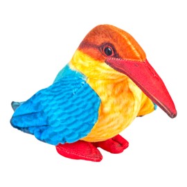 Wild Republic Rainforest Stork Billed King, Stuffed Animal, 4.5 inch, Plush Toy, Fill is Spun Recycled Water Bottles