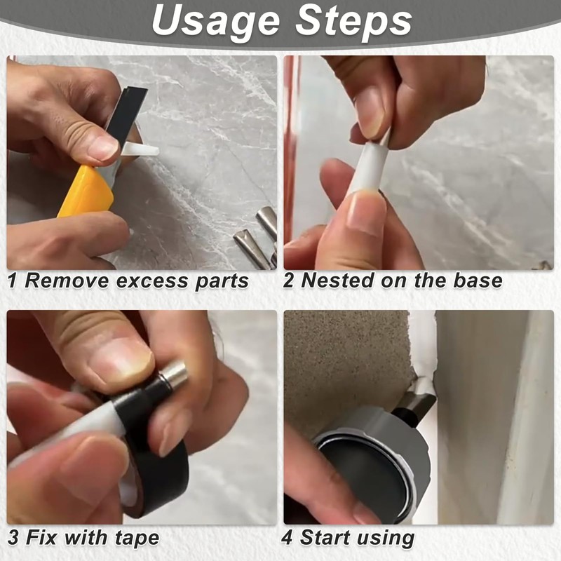 Upgrade Stainless Steel Caulk Finisher Kit Caulking Nozzles Tips Caulk