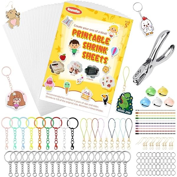 Hayunfiys 181PCS Shrinky Plastic Dink Sheets Kit,20PCS Shrink Paper and