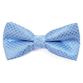 DonDon Elegant Children's Bow Tie with Adjustable Length, 9 x 4.5 cm, Shiny with Silver Dots -